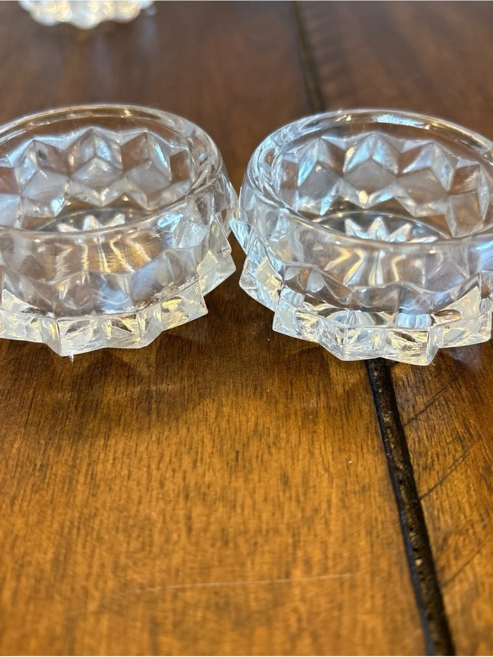 VTG Glass Salt Dip Cellar Clear Pressed Pattern Mixed Lot Set of 11 Table Decor